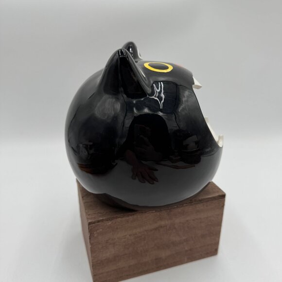 Black cat bowl Halloween birthday cat lover fun trendy adorable cute wide - Picture 6 of 12